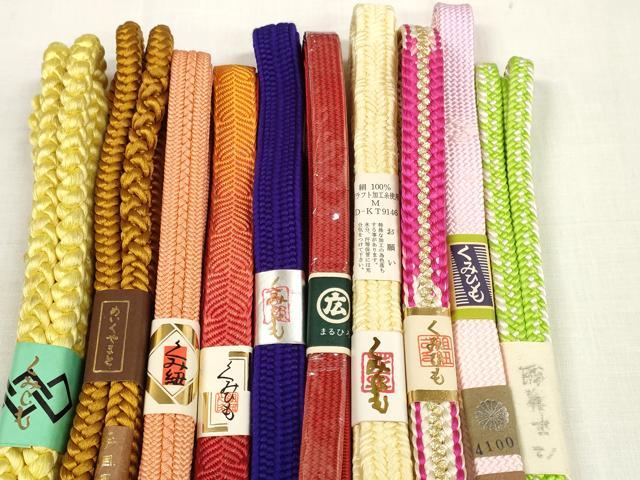 平和屋着物●和装小物 帯締め10本セット 手組紐 組紐 金糸 めいくやまと 逸品 未使用 DABA7514zzz