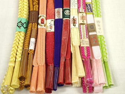 平和屋着物●和装小物 帯締め10本セット 手組紐 組紐 金糸 めいくやまと 逸品 未使用 DABA7514zzz