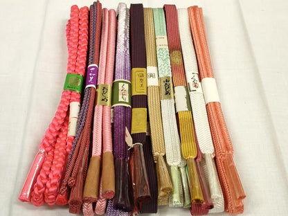 平和屋着物●和装小物 帯締め10本セット 組紐 高麗組 奈良組 さが美扱い 逸品 未使用 DABA7515zzz