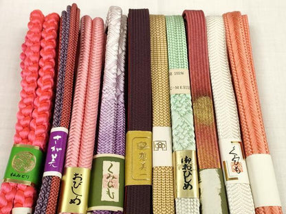 平和屋着物●和装小物 帯締め10本セット 組紐 高麗組 奈良組 さが美扱い 逸品 未使用 DABA7515zzz