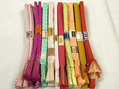 平和屋着物●和装小物　帯締め10本セット　礼装用　手組紐　金糸　逸品　未使用　DABA7516zzz
