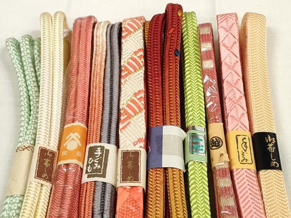 平和屋着物●和装小物　帯締め10本セット　手組紐　笹浪組　奈良組　三越扱い　逸品　未使用　DABA7518zzz