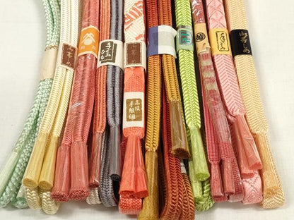 平和屋着物●和装小物　帯締め10本セット　手組紐　笹浪組　奈良組　三越扱い　逸品　未使用　DABA7518zzz