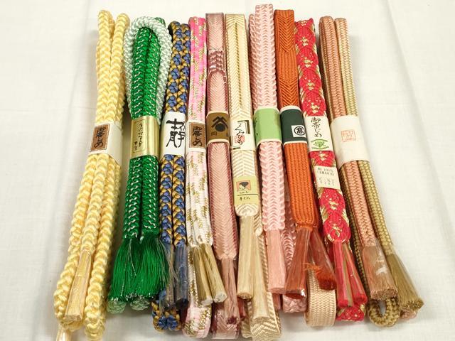 平和屋着物●和装小物 帯締め10本セット 組紐 笹浪組 金銀糸 高島屋扱い 逸品 未使用 DABA7520zzz