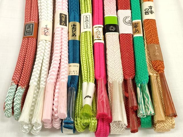 平和屋着物●和装小物 帯締め10本セット 組紐 笹浪組 金糸 近鉄百貨店扱い 逸品 未使用 DABA7523zzz