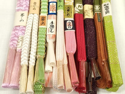 平和屋着物●和装小物 帯締め10本セット 佐賀錦 手組紐 手描紐 高麗組 金糸 高島屋扱い 逸品 未使用 DABA7525zzz