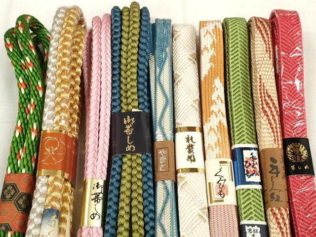 平和屋着物●和装小物　帯締め10本セット　礼装用　手組紐　高麗組　笹浪組　金銀糸　丈長　逸品　未使用　DABA7526zzz
