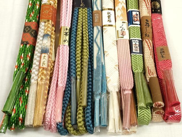 平和屋着物●和装小物　帯締め10本セット　礼装用　手組紐　高麗組　笹浪組　金銀糸　丈長　逸品　未使用　DABA7526zzz