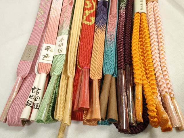 平和屋着物●和装小物 帯締め10本セット 美保姿本舗 手組紐 組紐 吉田紐 高麗組 笹浪組 金糸 逸品 未使用 DABA7528zzz