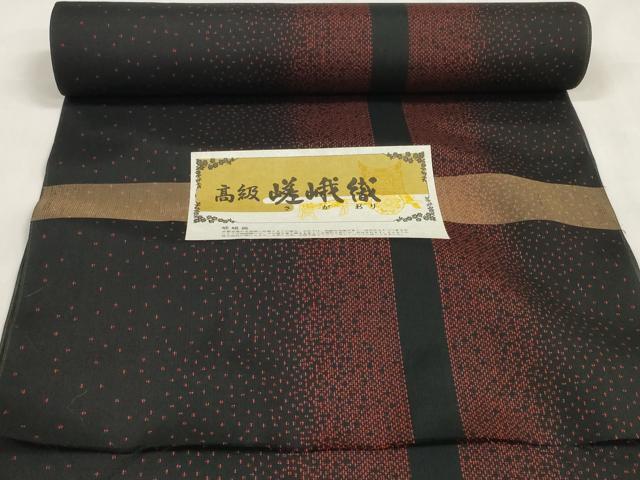 平和屋着物＊夏物　小紋　反物　着尺　紗　嵯峨織　間道　洗える着物　未使用　DABA7533zzz