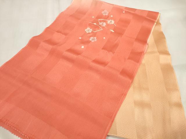平和屋着物●和装小物　帯締め・帯揚げセット　刺繍　地紙花散らし　組紐　金糸　逸品　未使用　DABA7546zzz