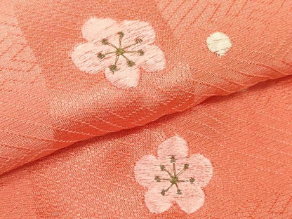 平和屋着物●和装小物　帯締め・帯揚げセット　刺繍　地紙花散らし　組紐　金糸　逸品　未使用　DABA7546zzz