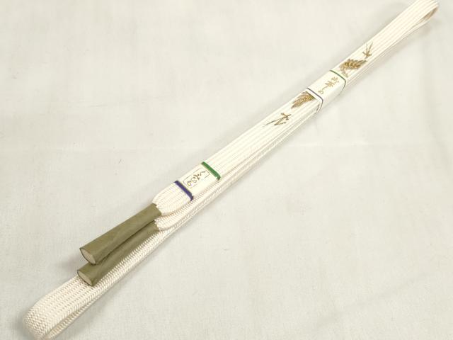 平和屋着物●和装小物　帯締め・帯揚げ・扇子セット　礼装用　総絞り　舞蝶文　金糸　組紐　逸品　未使用　DABA7547zzz