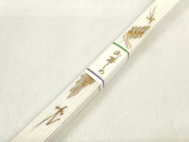 平和屋着物●和装小物　帯締め・帯揚げ・扇子セット　礼装用　総絞り　舞蝶文　金糸　組紐　逸品　未使用　DABA7547zzz