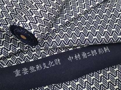 平和屋着物＊夏物 重要無形文化財 人間国宝 中村勇二郎 浴衣 反物 着尺 波霞 綿 逸品 未使用 DABA7602zzz