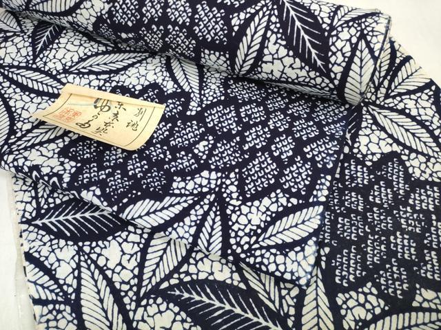 平和屋着物＊夏物 浴衣 反物 着尺 東京本染 草花文 綿 逸品 未使用 DABA7604zzz