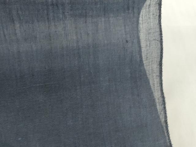 平和屋着物＊夏物 本場小千谷ちぢみ 反物 着尺 青褐色 証紙付き 本麻 逸品 未使用 DABA7612zzz