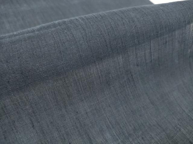 平和屋着物＊夏物 本場小千谷ちぢみ 反物 着尺 青褐色 証紙付き 本麻 逸品 未使用 DABA7612zzz