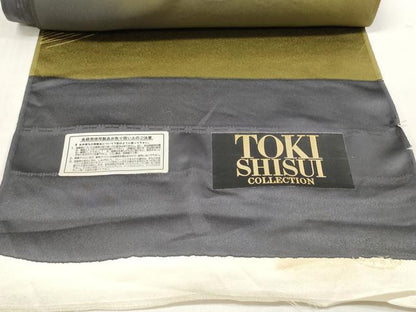 平和屋着物●TOKI志すい キモノモードオリジナルブランド 付下げ 反物 着尺 立波扇面花文 金彩 逸品 未使用 DABA7623zzz