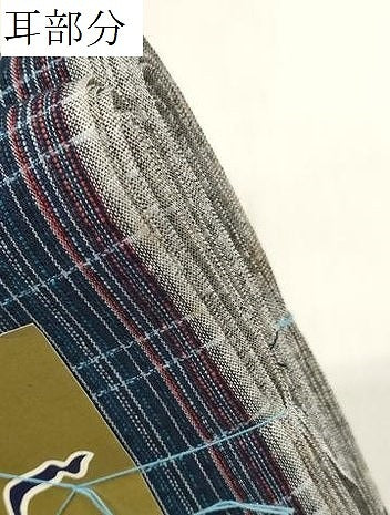 平和屋着物＊夏物 阿波しじら織 浴衣 反物 着尺 格子 証紙付き 綿 逸品 未使用 DABA7651zzz