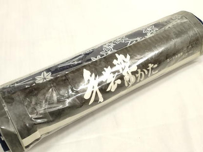 平和屋着物＊夏物 浴衣 反物 着尺 手芸染 松葉楓文 紺地 コーマ糸使用 綿 逸品 未使用 DABA7654zzz