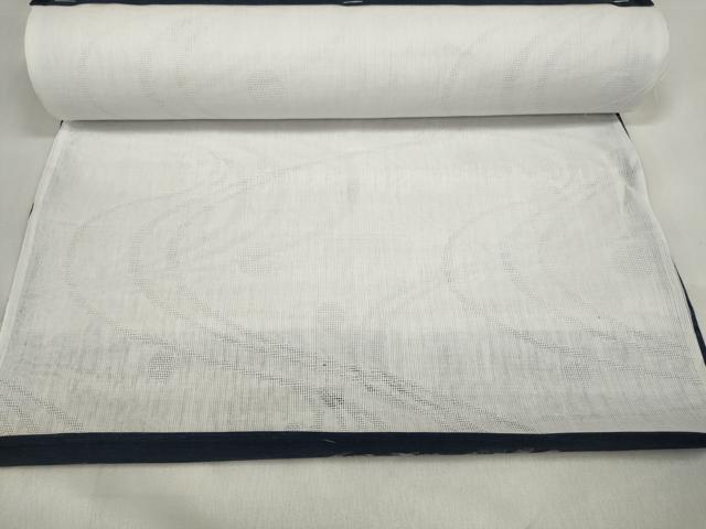 平和屋着物＊夏物 長襦袢 反物 着尺 麻混紋紗 立波紋紗 生成り色 未使用 DABA7659zzz