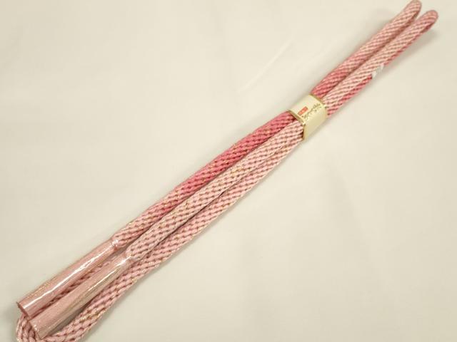 平和屋着物●和装小物 帯締め・帯揚げセット 流水枝梅文 金彩 金糸 逸品 未使用 DABA7678zzz