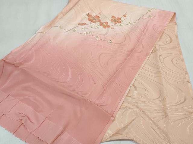 平和屋着物●和装小物 帯締め・帯揚げセット 流水枝梅文 金彩 金糸 逸品 未使用 DABA7678zzz