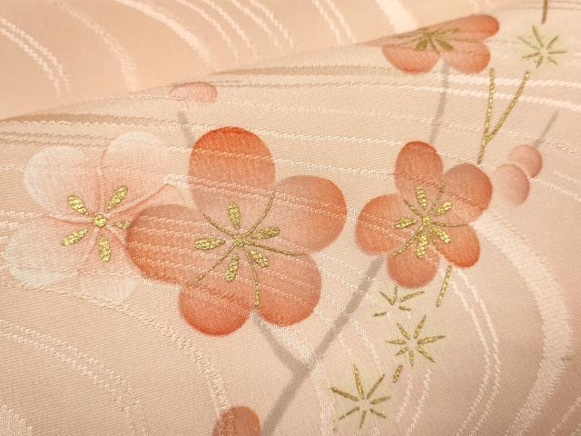 平和屋着物●和装小物 帯締め・帯揚げセット 流水枝梅文 金彩 金糸 逸品 未使用 DABA7678zzz