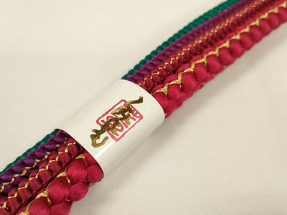 平和屋着物●和装小物 帯締め・帯揚げセット 舞桜文 金糸 組紐 逸品 未使用 DABA7679zzz