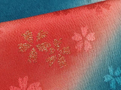 平和屋着物●和装小物 帯締め・帯揚げセット 舞桜文 金糸 組紐 逸品 未使用 DABA7679zzz