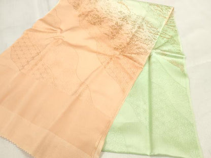 平和屋着物●和装小物　帯締め・帯揚げセット　吉祥花文　金彩　逸品　未使用　DABA7681zzz