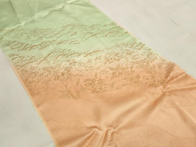 平和屋着物●和装小物　帯締め・帯揚げセット　吉祥花文　金彩　逸品　未使用　DABA7681zzz