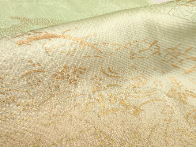 平和屋着物●和装小物　帯締め・帯揚げセット　吉祥花文　金彩　逸品　未使用　DABA7681zzz
