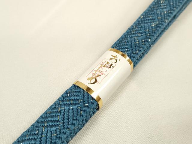 平和屋着物●和装小物　帯締め・帯揚げセット　霞花文　手組　金糸　逸品　未使用　DABA7682zzz