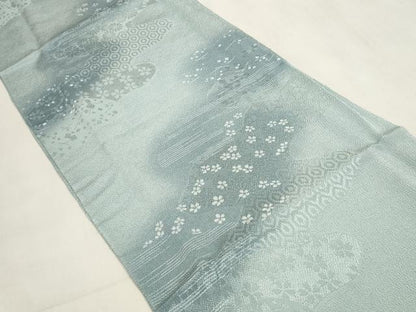 平和屋着物●和装小物　帯締め・帯揚げセット　霞花文　手組　金糸　逸品　未使用　DABA7682zzz