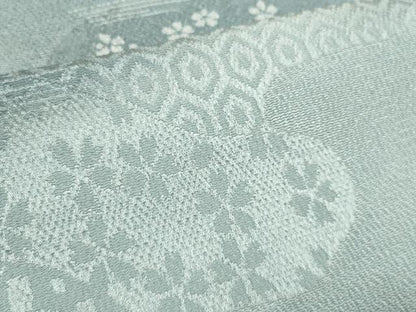 平和屋着物●和装小物　帯締め・帯揚げセット　霞花文　手組　金糸　逸品　未使用　DABA7682zzz