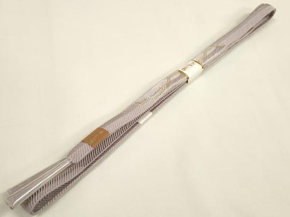 平和屋着物●和装小物　帯締め・帯揚げセット　霞花文　手組紐　笹浪組　金糸　逸品　未使用　DABA7683zzz