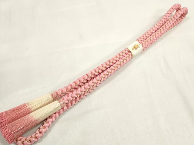 平和屋着物●和装小物　帯締め・帯揚げセット　振袖用　総絞り　羽子板　金彩　組紐　金糸　逸品　DABA7686zzz