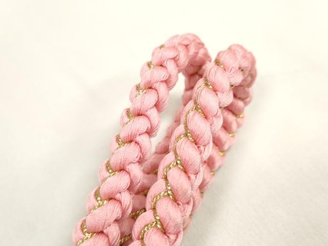 平和屋着物●和装小物　帯締め・帯揚げセット　振袖用　総絞り　羽子板　金彩　組紐　金糸　逸品　DABA7686zzz