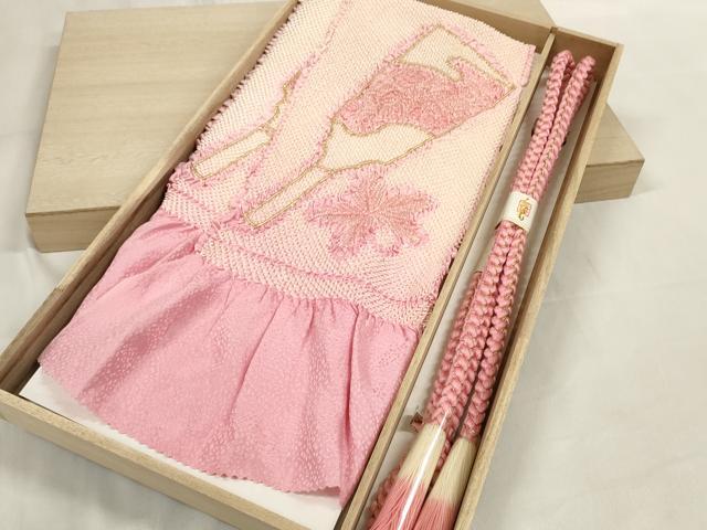 平和屋着物●和装小物　帯締め・帯揚げセット　振袖用　総絞り　羽子板　金彩　組紐　金糸　逸品　DABA7686zzz