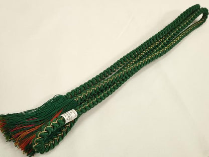 平和屋着物●和装小物　帯締め・帯揚げセット　振袖用　総絞り　金糸　逸品　DABA7689zzz