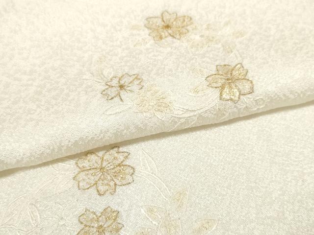 平和屋着物●和装小物　帯締め・帯揚げ・扇子セット　礼装用　刺繍　舞桜　手組　高麗組　金糸　亀房付き　逸品　未使用　DABA7692zzz
