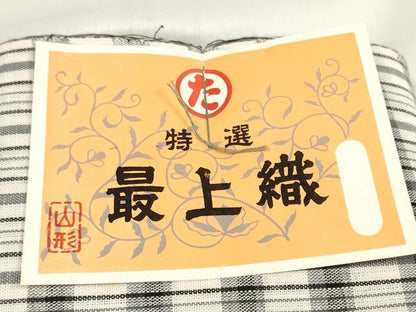 平和屋着物＊夏物 浴衣 反物 着尺 最上織 格子 証紙付き 綿 逸品 未使用 DABA7716zzz