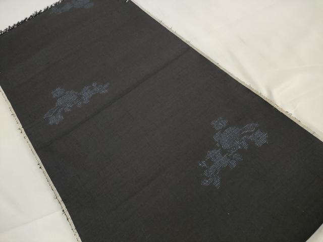 平和屋着物●結城紬　奥順　はたおり娘　反物　着尺　80亀甲　飛び亀甲　草花文　証紙付き　逸品　未使用　DABA7760zzz