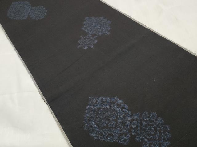 平和屋着物●結城紬　反物　着尺　変わり菱花文　証紙付き　逸品　未使用　DABA7827zzz