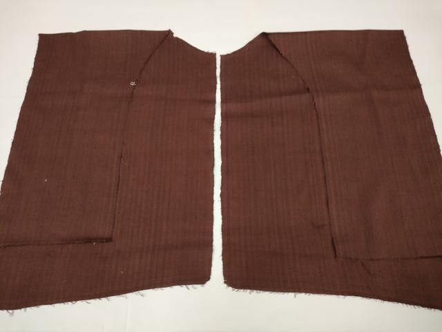 平和屋着物●男性 本場結城紬 重要無形文化財 袴 解き反物 着尺 黒鳶色 証紙付き 逸品 DABA7830zzz