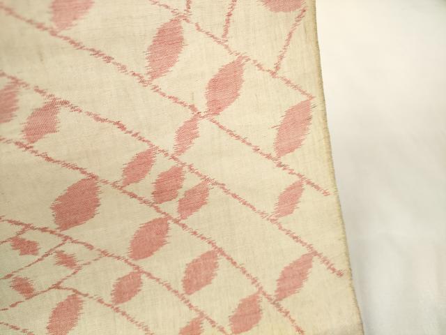 平和屋着物＊夏物 小千谷ちぢみ 反物 着尺 枝葉文 本麻 逸品 未使用 DABA7860zzz