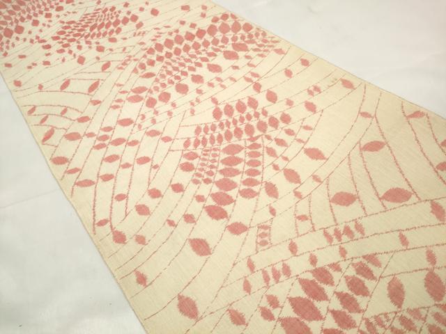 平和屋着物＊夏物 小千谷ちぢみ 反物 着尺 枝葉文 本麻 逸品 未使用 DABA7860zzz