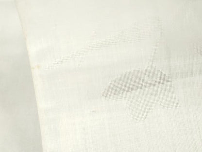 平和屋着物＊夏物 長襦袢 反物 着尺 芝桔梗紋紗 生成り色 未使用 DABA7861zzz
